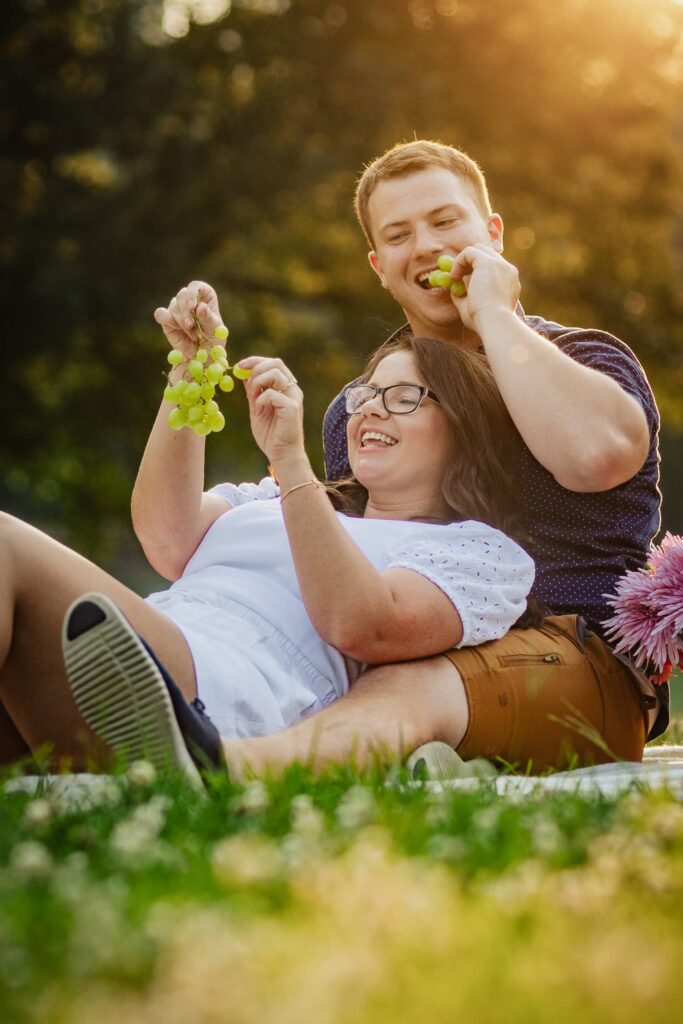 Piedmont Park Picnic Engagement Session Atlanta Wedding Photography